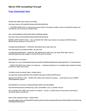 marine counseling worksheet