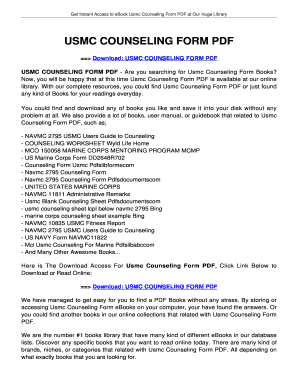 marine counseling worksheet