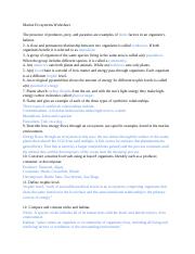 Marine Ecosystems Worksheet-2.docx - Marine Ecosystems Worksheet ...