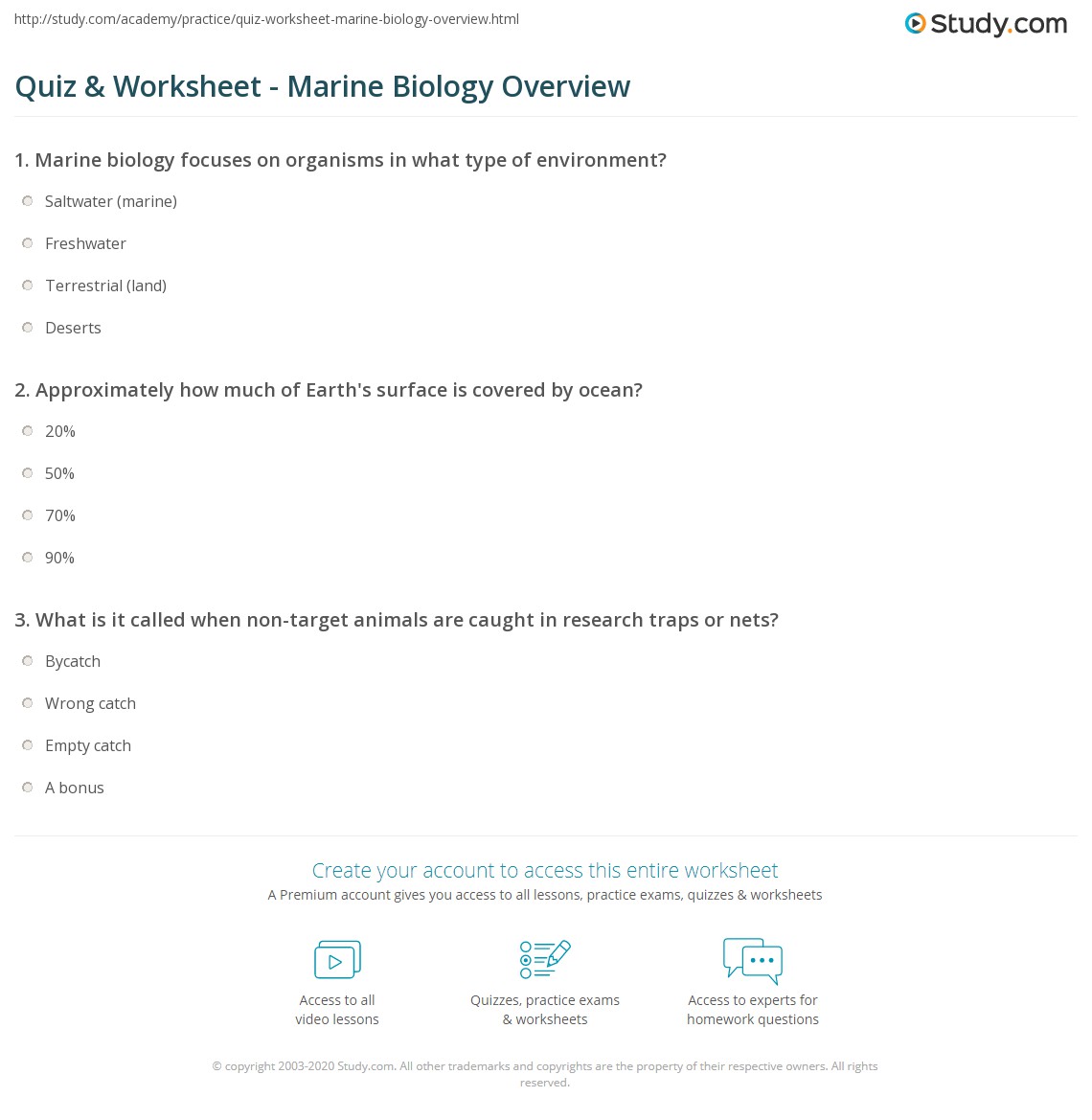 quiz-worksheet-marine-biology-overview-study-com-worksheets-library for Free Printable Marine Biology Worksheets Quiz & Worksheet - Marine Biology Overview | Study.com - Worksheets Library for Free Printable Marine Biology Worksheets