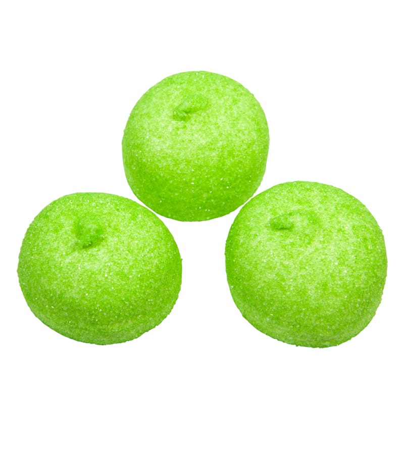 Mellow Mellow® Marshmallow Speckbälle grün, 1kg Beutel