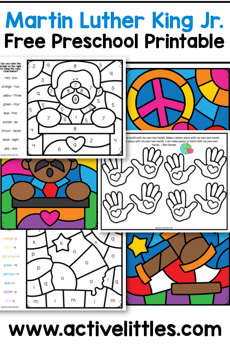 Martin Luther King Jr. Free Preschool Printable - Active Littles