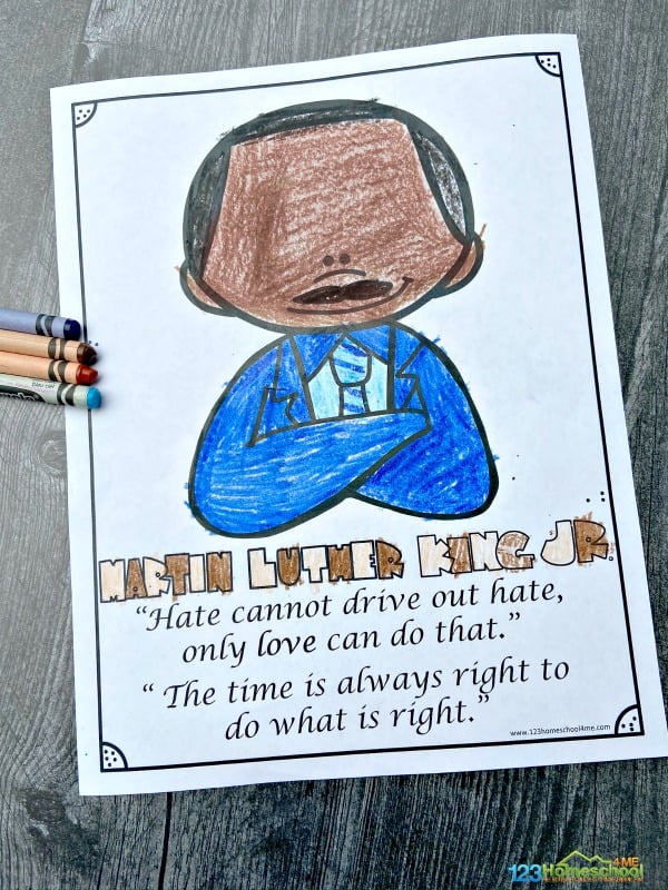 martin luther king jr crafts and printables