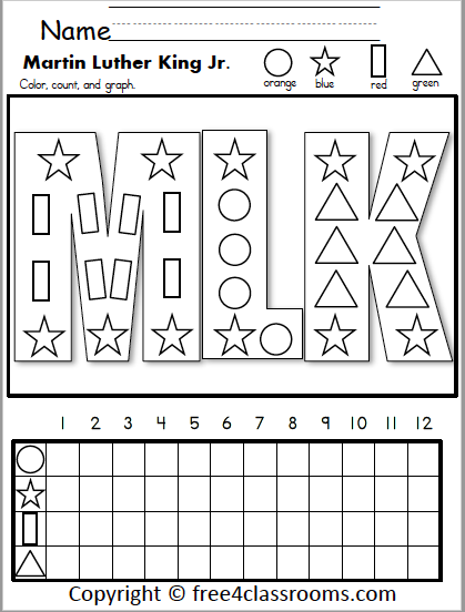 martin luther king jr free printable worksheet