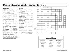 Remembering Martin Luther King, Jr. Worksheet for 1st - 2nd Grade ...