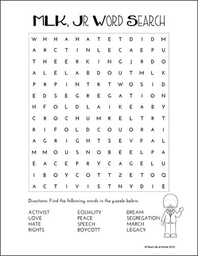 martin luther king jr worksheet with answer key