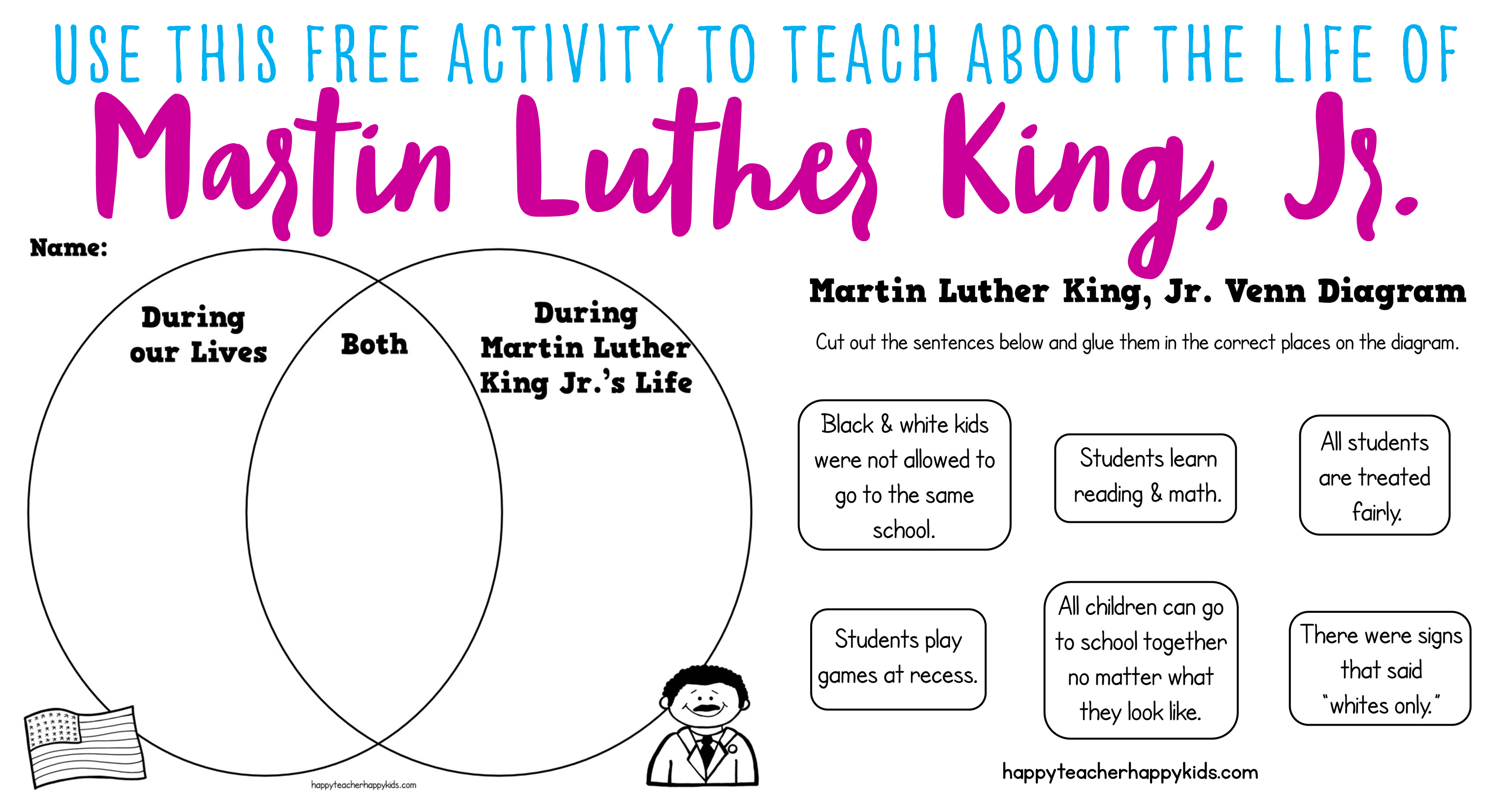 martin luther king math worksheet