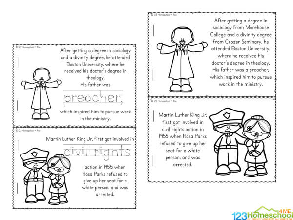 martin luther king worksheet