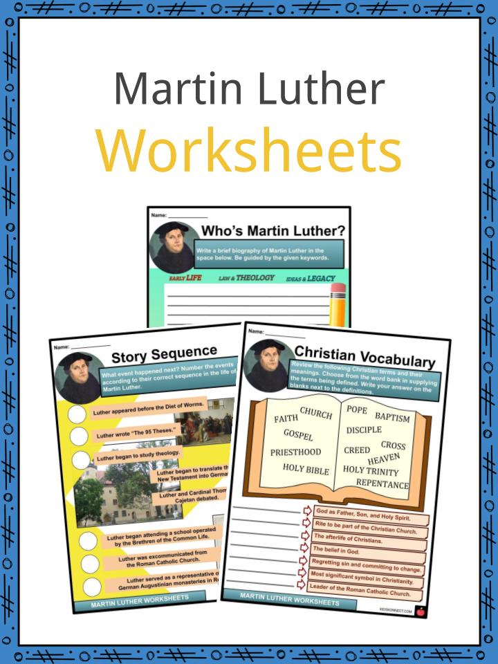 martin luther worksheet