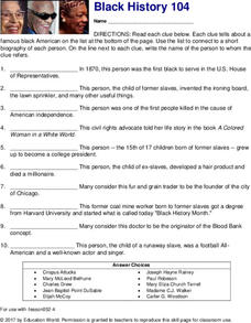 mary mcleod bethune worksheet for kids