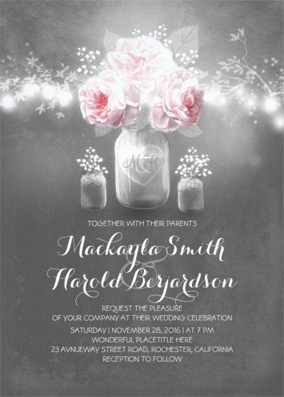 26+ Chalkboard Wedding Invitation Templates - Free Sample, Example ...