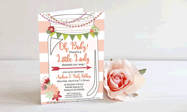 Free Printable Mason Jar Invitation • The Pinning Mama