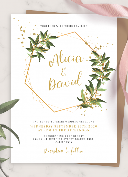 Wedding Invitation Templates - Download or Order prints