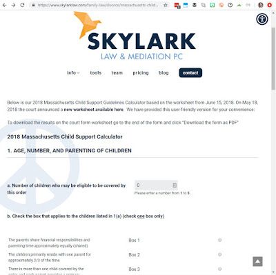 massachusetts child support worksheet