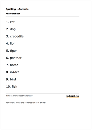 Worksheet Maker | ESL Worksheets |EnglishClub