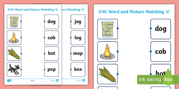 match word to picture worksheet