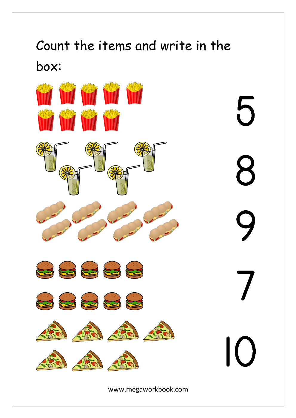 Free Printable Number Matching Worksheets For Kindergarten And ...