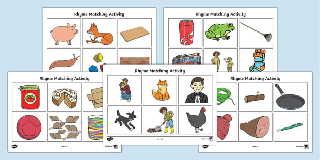 Rhyming Words - Matching Activity (teacher made) - Twinkl