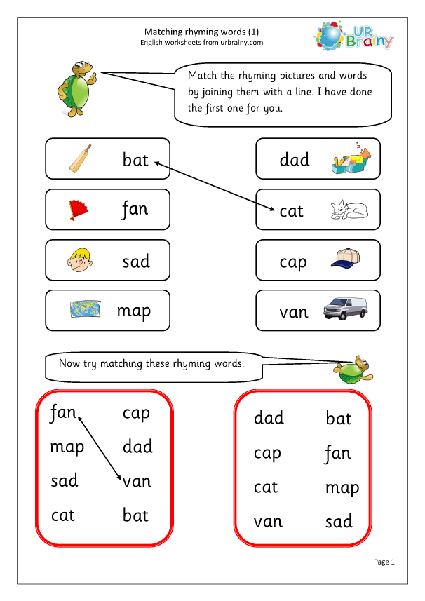 matching rhyming words