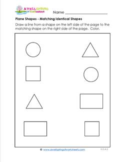 Plane Shapes - Matching Identical Shapes | A Wellspring