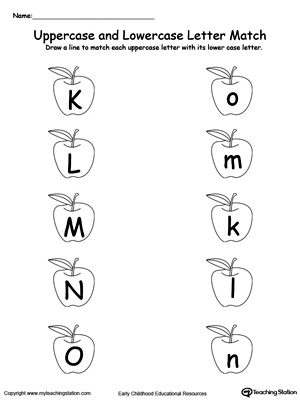 matching uppercase and lowercase letters worksheet