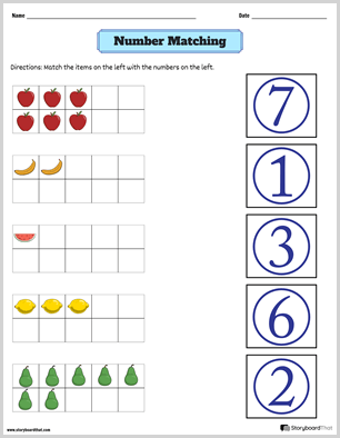 matching worksheet maker