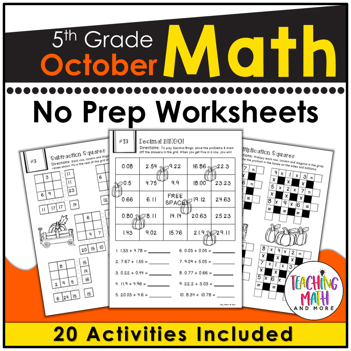 math 5 grade worksheet