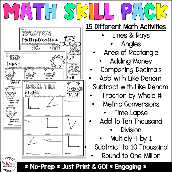 Groundhog Day Activities Math Worksheets - No Prep - 4th &  5th Grade - A  Teachers Wonderland