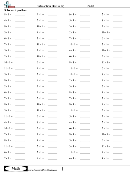 Math Drills Worksheets | Free - Distance Learning, worksheets and ...