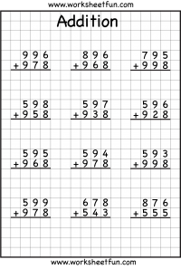 Addition Regrouping / FREE Printable Worksheets - Worksheetfun