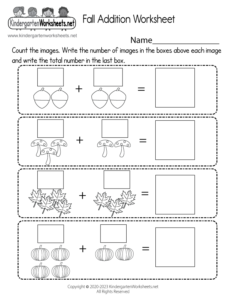 Fall Addition Worksheet - Free Printable, Digital, &  PDF