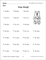 math and reading worksheet