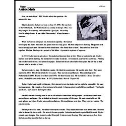 Artistic Math - Reading Comprehension Worksheet | edHelper