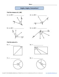 Measuring Angles Worksheet | 4th Grade Geometry