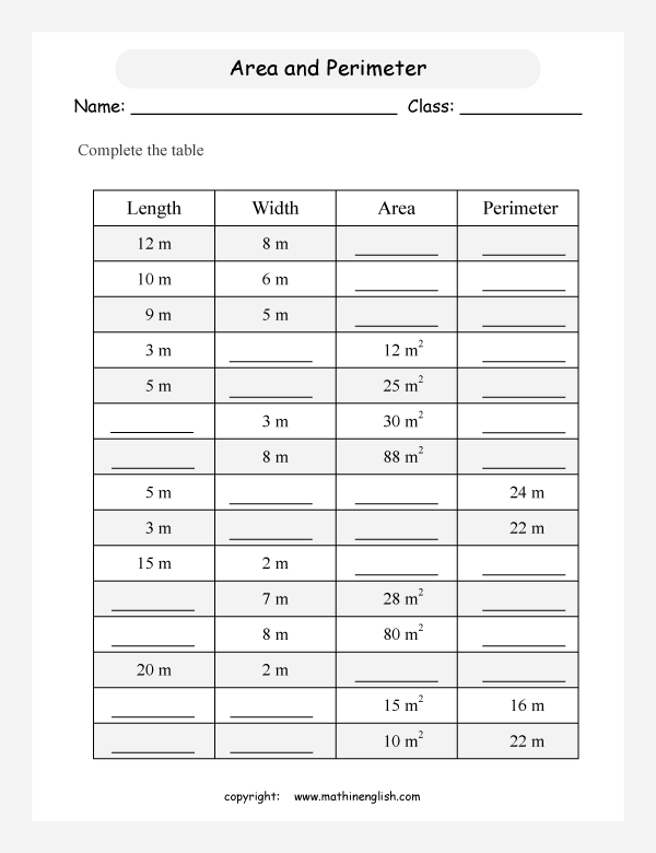 Printable primary math worksheet for math grades 1 to 6 based on ...