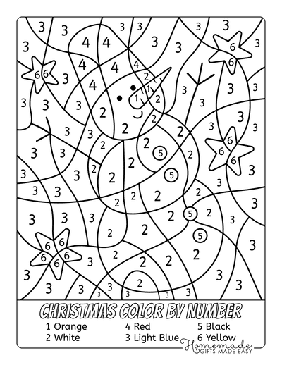Free Color By Number Printables for Kids
