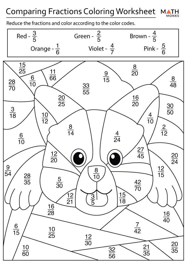 Fraction Coloring Worksheets - Math Monks