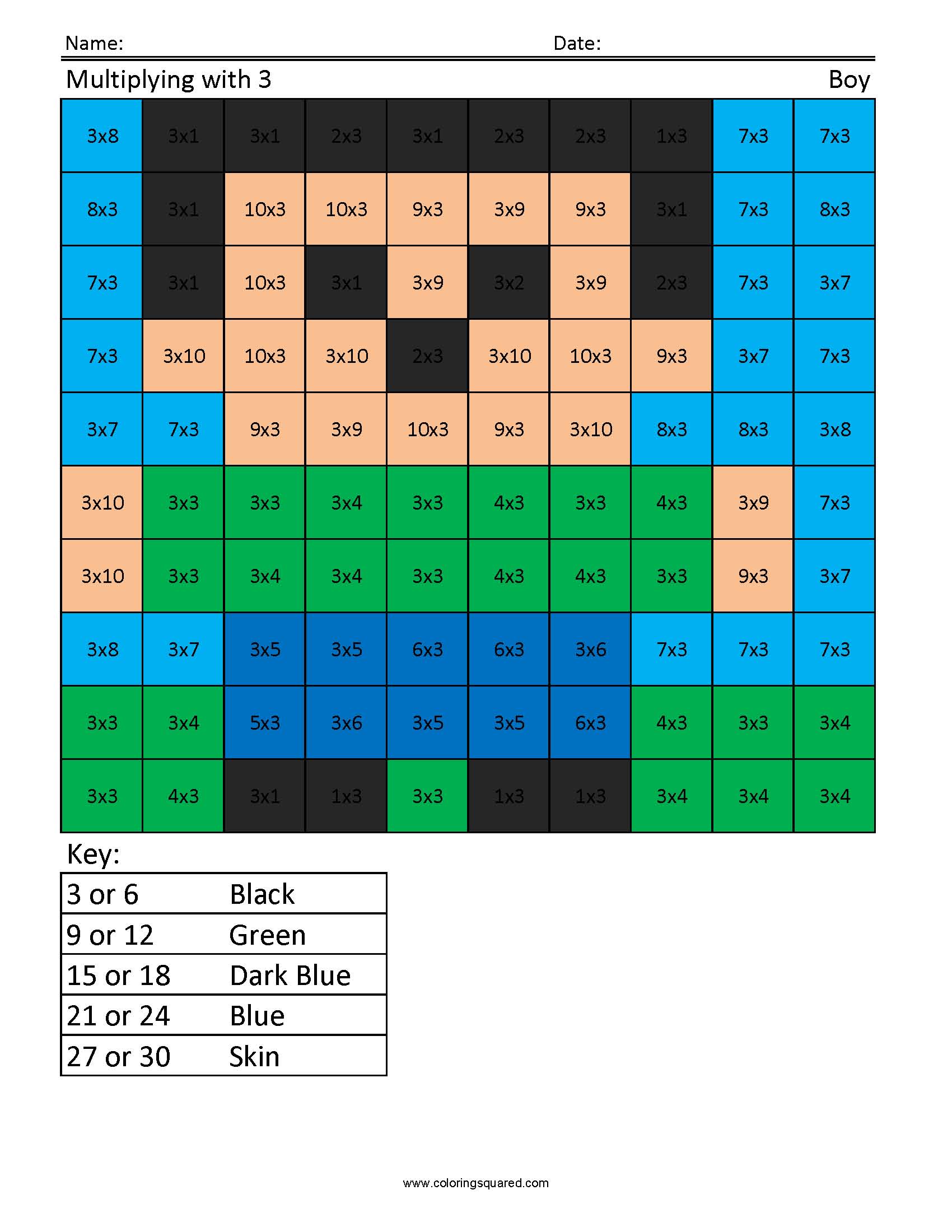 math coloring worksheet for 2nd grade