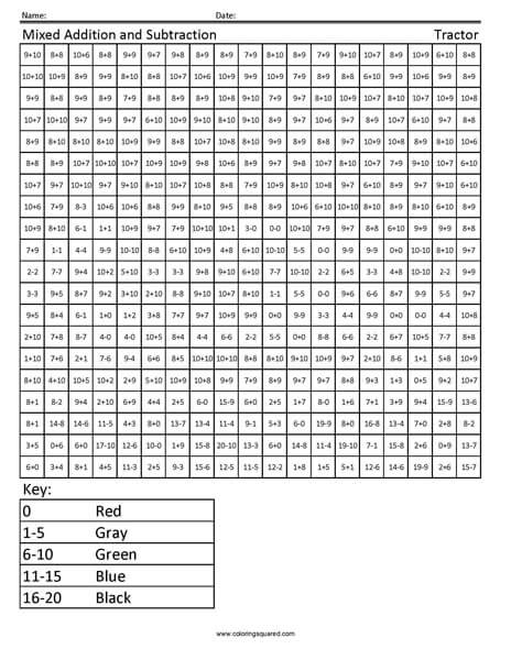 math coloring worksheet for 2nd grade
