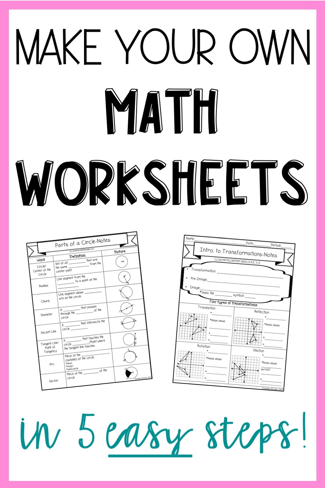 Make Your Own Math Worksheets in 5 Easy Steps - Lindsay Bowden