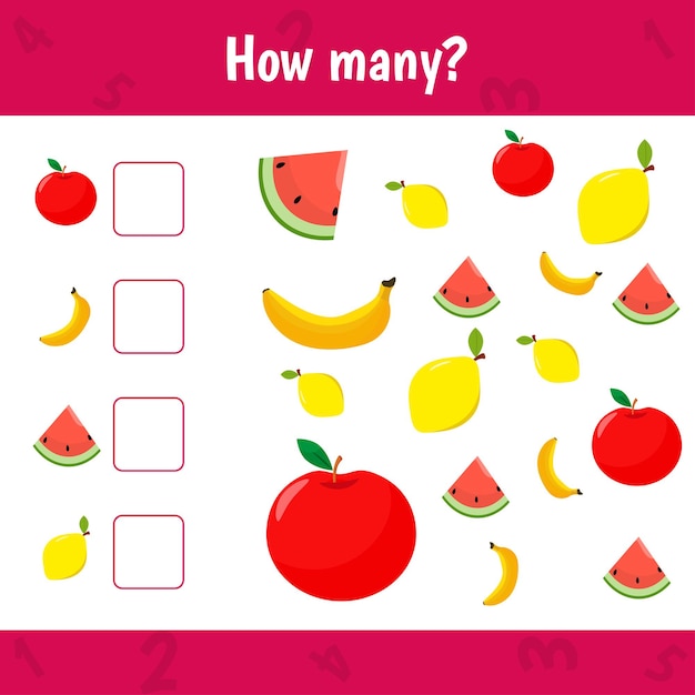 Premium Vector | How many instruments are there. Count the number ...
