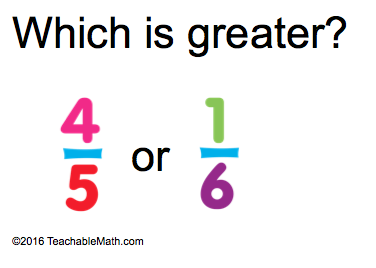 On Comparing Fractions - TeachableMath