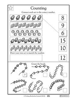 Connecting pictures and numbers | 1st grade, Kindergarten Math ...
