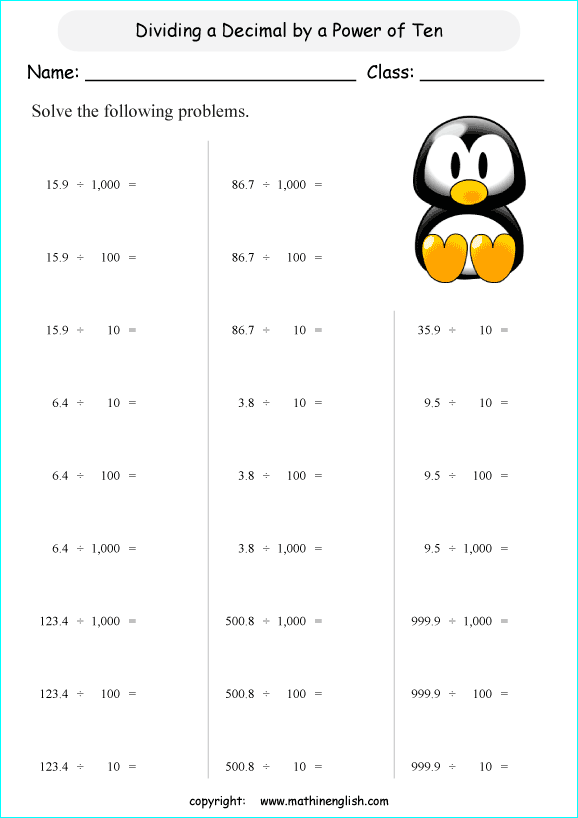 Printable primary math worksheet for math grades 1 to 6 based on ...