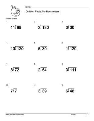 Boost Your Childrens Math Skills With These Basic Division Worksheets