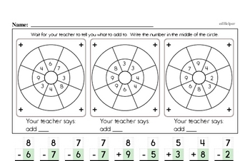 First Grade Mad Minute Timed Math Drill Worksheets | edHelper.com