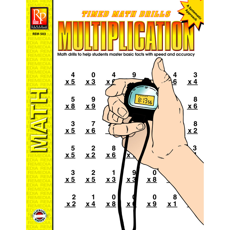 Remedia Publications REM503 Timed Math Drills Multiplication ...
