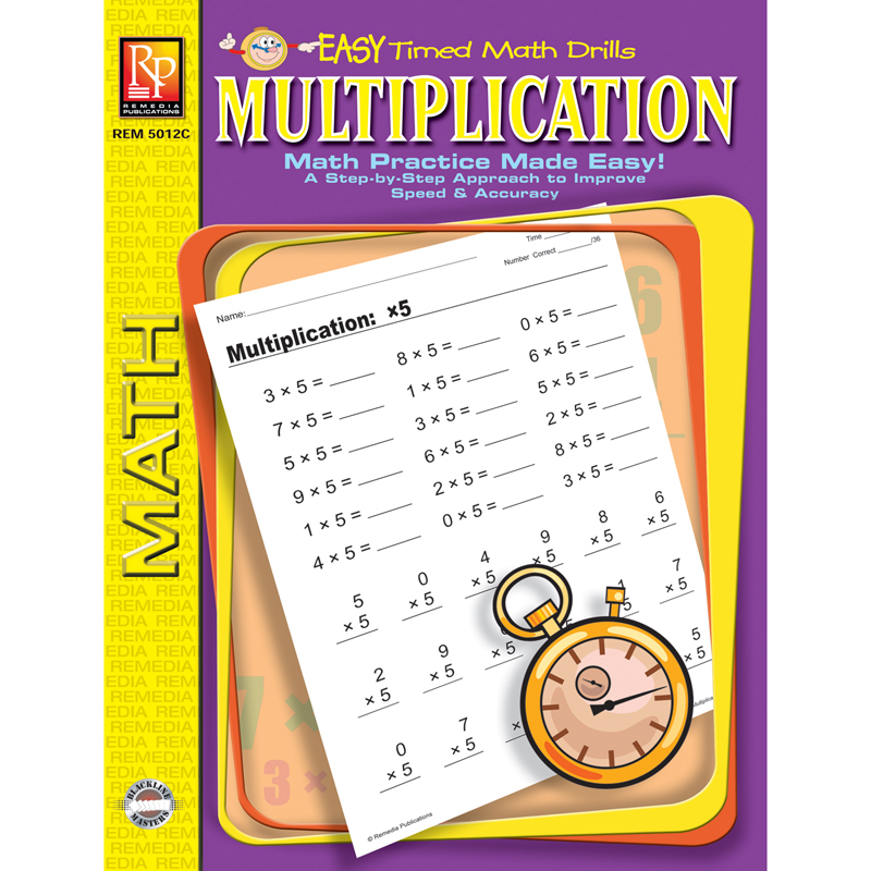 Multiplication Easy Timed Math Drills - The School Box Inc