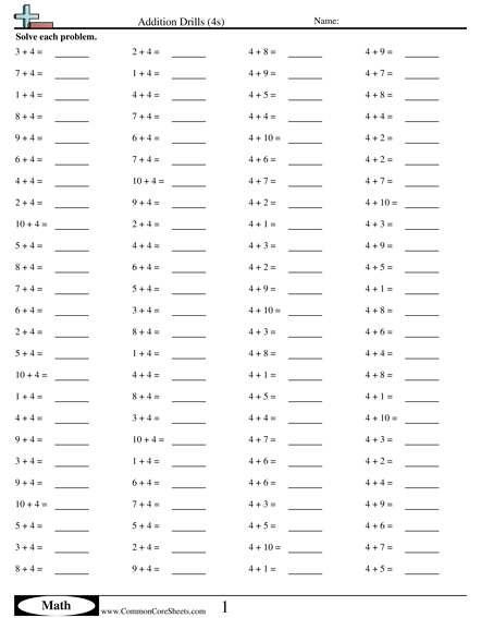 Math Drills Worksheets | Free - Distance Learning, worksheets and ...
