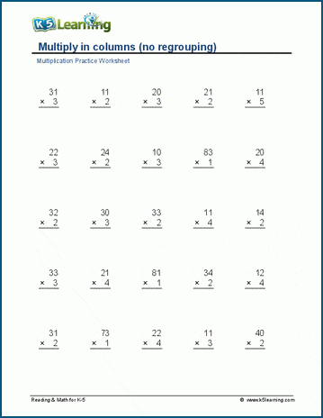 math drills multiplication worksheet
